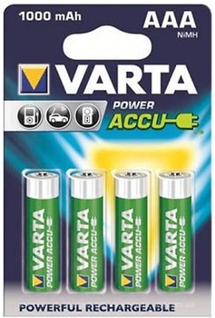 Фото Varta AAA 1000mAh NiMh 4 шт Power Accu (56763101404)