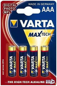 Фото Varta AAA Alkaline 4 шт Max Tech (04703101404)