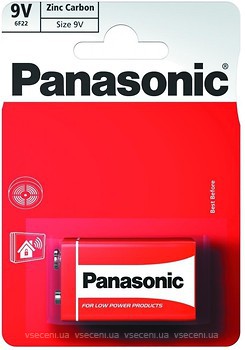 Фото Panasonic Krona Zinc Carbon 1 шт Red Zinc (6F22RZ/1BP)