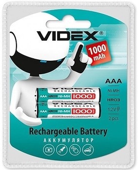 Фото Videx HR03/AAA 1000mAh NiMh double blister/2 шт (23336)