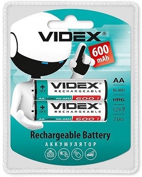 Фото Videx HR6/AA 600mAh NiMh double blister/2 шт (23338)