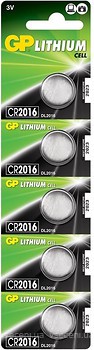 Фото GP Batteries CR-2016 3B Lithium 5 шт
