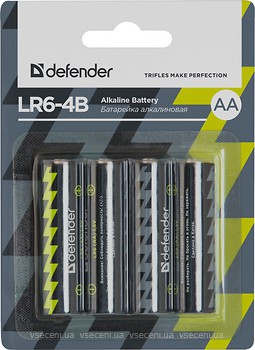 Фото Defender Alkaline LR6-4B AA 4 шт (56012)