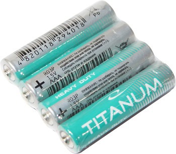 Фото Titanum R03P/AAA Zinc Carbon 4 шт Shrink