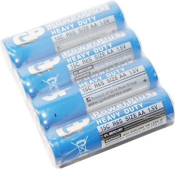 Фото GP Batteries Powerplus AA R6 Zinc Carbon 1.5V 4 шт (15C-S4)