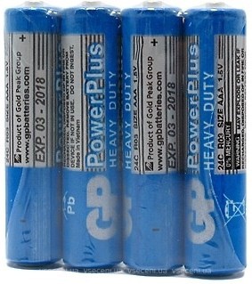 Фото GP Batteries Powerplus AAA R03 Zinc Carbon 1.5V 4 шт (24C-S4)