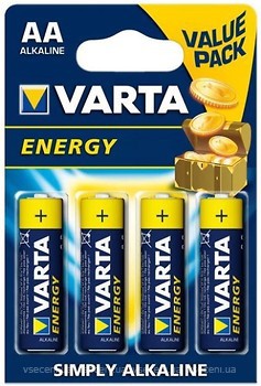Фото Varta AA Alkaline 4 шт Energy (4106229414)