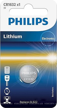 Фото Philips CR-1632 3B Lithium 1 шт (CR1632/00B)