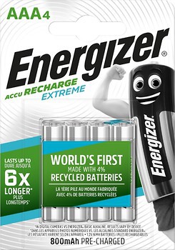 Фото Energizer AAA/HR03 LSD 800mAh NiMh Recharge Extreme 4 шт