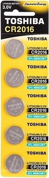 Фото Toshiba CR-2016 3B Lithium 5 шт (00152701)