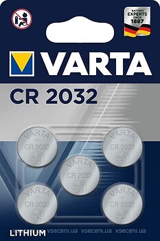 Фото Varta CR-2032 3B Lithium 5 шт (6032101415)