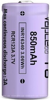 Фото Vapcell INR16340 3A 3.7V 850 mAh 1 шт