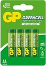 Фото GP Batteries AA Zinc-Carbon 4 шт Greencell (15G-U4)