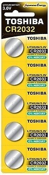 Фото Toshiba CR-2032 3V Lithium 5 шт (00152703)