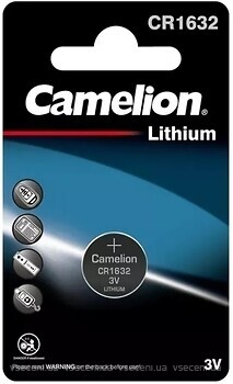 Фото Camelion CR-1632 3V Lithium 5 шт (CR1632-BP5)