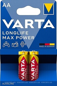 Фото Varta AA Alkaline 2 шт Max Power (4706101412)