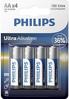 Фото Philips AA Alkaline 4 шт Ultra Alkaline (LR6E4B/97)