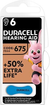Фото Duracell Hearing Aid 675 6 шт (96091470)