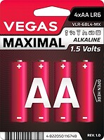 Фото Vegas Maximal AA/LR6 1.5V 4 шт (VLR-6BL4-MX)