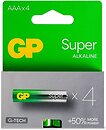 Фото GP Batteries AAA Alkaline 4 шт Super (24A21-SB4)