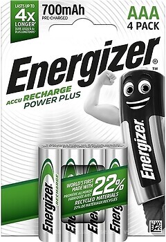Фото Energizer Recharge Power Plus AAA/HR03 LSD Ni-Mh 700 mAh 4 шт