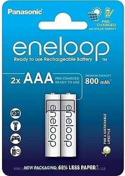 Фото Panasonic AAA Eneloop 800 mAh Ni-Mh 2 шт (BBK-4MCDE/2CP)