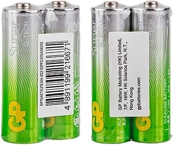 Фото GP Batteries Super Alkaline 1.5V 15A21-S2 2 шт