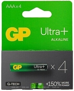 Фото GP Batteries Ultra Plus Alkaline 1.5V 24AUP21-SB4 4 шт (ЦБ-0066830)