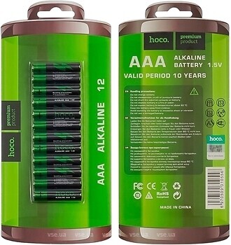 Фото Hoco Alkaline 1.5V AAA (LR3) 12 шт