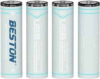 Фото Beston AA USB-C 1460 mAh 1.5V 4 шт (2AC-60/AA620265)