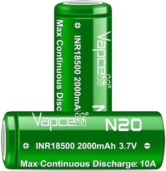 Фото Vapcell N20 18500 2000 mAh 1 шт