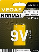 Фото Vegas Normal 9V 6F22 1 шт (V6F-22BL1-NR)
