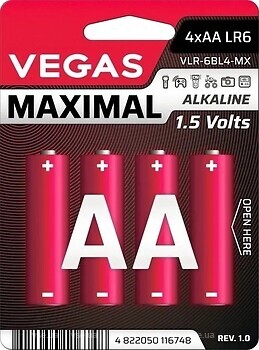 Фото Vegas Maximal AA 4 шт (VLR-6BL4-M)