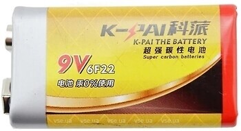 Фото K-Pai 9V 6F22 1 шт