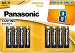 Фото Panasonic AA Alkaline Power 8 шт (LR6REB/8BW)