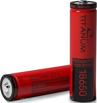 Фото Titanum 18650 800 mAh 1 шт (T-18650/800/1B/27583)