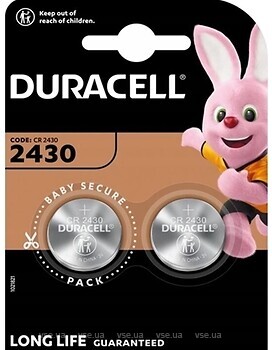 Фото Duracell CR-2430/DL2430 3V Lithium 2 шт