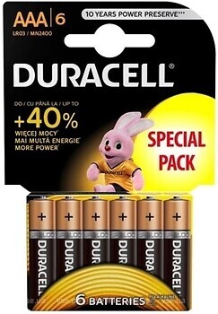 Фото Duracell Duralock Basic AAA/LR03 6 шт