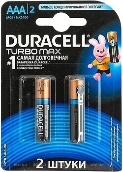 Фото Duracell AAA/LR03 MX2400 Turbo Max 2 шт