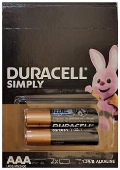 Фото Duracell AAA/LR03 Simply 2 шт