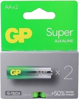 Фото GP Batteries 15A21-SB2 Super Alkaline 1.5V (LR6) (80/160) 2 шт (ЦБ-0066293)