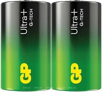 Фото GP Batteries 13AUP21-S2 Ultra Plus Alkaline 1.5V LR20 D (20/120) 2 шт (ЦБ-0065290)
