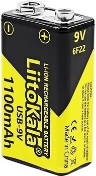 Фото LiitoKala USB-9V 1100 mAh 6F22 1 шт