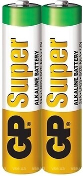 Фото GP Batteries Super Alkaline 24A-S2 LR03 AAA 2 шт (ЦБ-0057282)