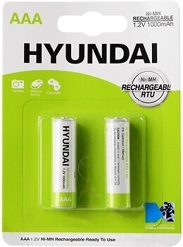 Фото Hyundai Rechargeable Ni-MH AAA/HR03 1000 mAh 2 шт