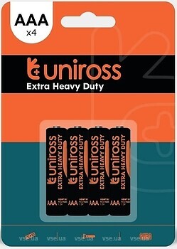 Фото Uniross Extra Heavy Duty R03 AAA 4 шт (UEDAAA4)