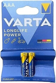 Фото Varta LongLife Power AAA Alkaline 2 шт