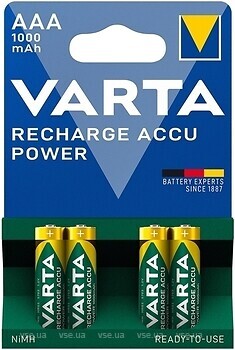 Фото Varta Recharge Accu Power AAA 1000 mAh 4 шт