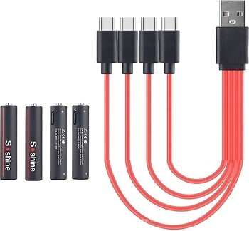 Фото Soshine USB Li-ion AAA 1.5V 600 mWh 4 шт
