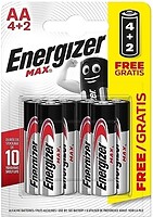 Фото Energizer Max AA LR6 Alkaline 4+2 шт